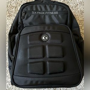 Six pack fitness backpack. Great condition. Black. Great work to gym bag!